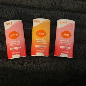 Lume Whole Body Deodorant Invisible Cream NEW Set Of Three